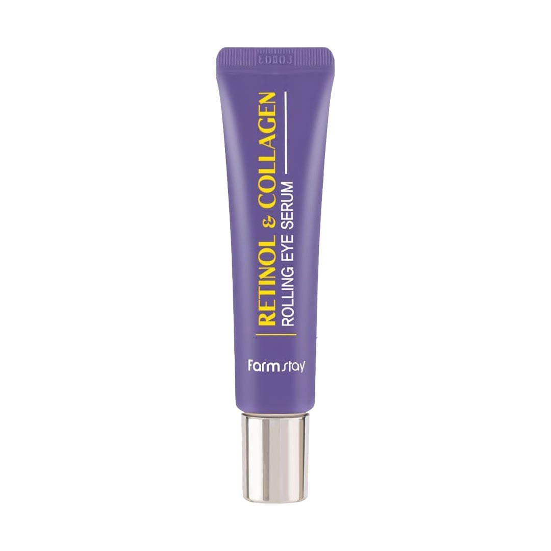 Сироватка-ролер для шкіри навколо очей FarmStay Retinol &amp; Collagen Rolling Eye Serum з ретинолом та колагеном, 25 мл