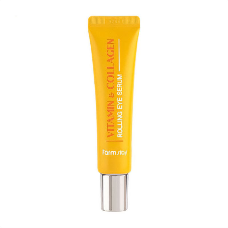 Сироватка-ролер для шкіри навколо очей FarmStay Vitamin &amp; Collagen Rolling Eye Serum з вітамінами та колагеном, 25 мл